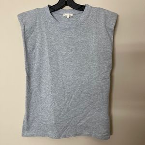 AARON & AMBER Gray Padded Tee,size M